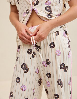 OVERSLEPT by Aerie Real Soft® Piping PJ Pant