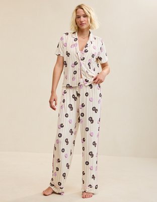 OVERSLEPT by Aerie Real Soft® Piping PJ Pant