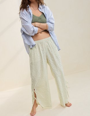 Aerie Off-Duty Seersucker Side Tie Trouser PJ