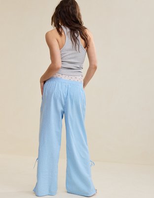 Aerie Off-Duty Seersucker Side Tie Trouser PJ