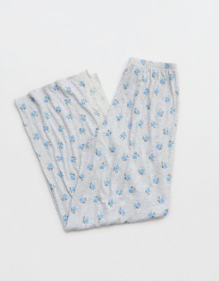 OVERSLEPT by Aerie Real Soft Ribbed Trouser PJ