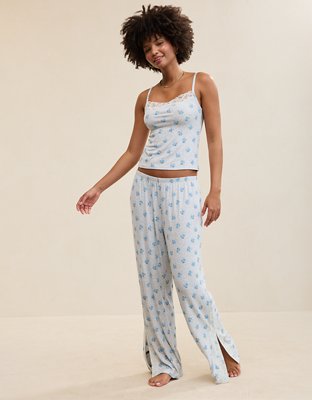 OVERSLEPT by Aerie Real Soft Ribbed Trouser PJ