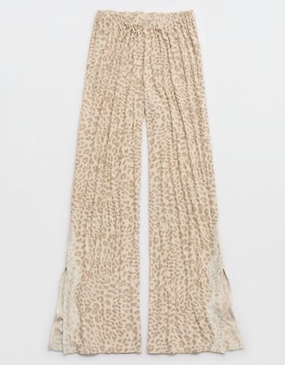 OVERSLEPT by Aerie Real Soft Ribbed Trouser PJ