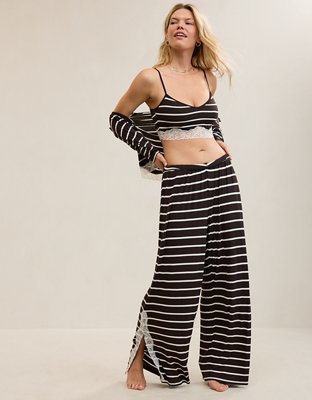 OVERSLEPT by Aerie Real Soft Ribbed Trouser PJ