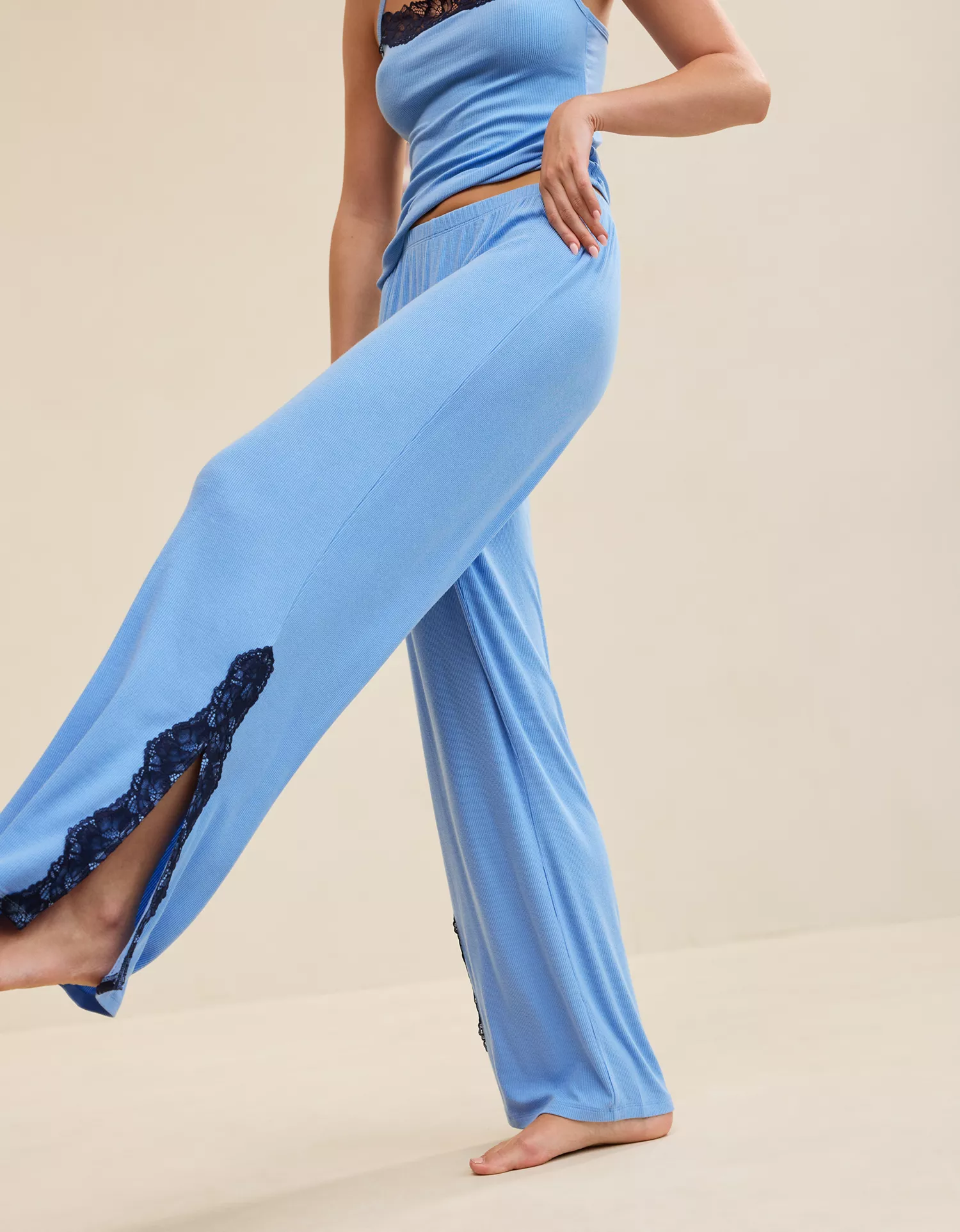 OVERSLEPT by Aerie Real Soft® Ribbed Trouser PJ - thumbnail 6