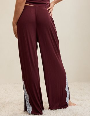 OVERSLEPT by Aerie Real Soft Ribbed Trouser PJ | Aerie