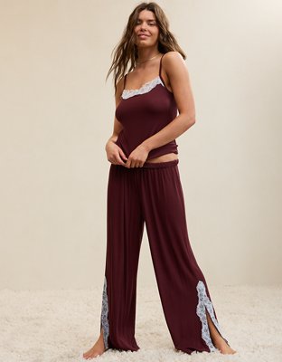 OVERSLEPT by Aerie Real Soft Ribbed Trouser PJ