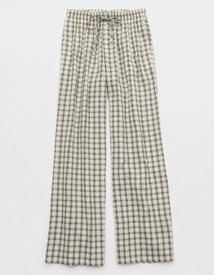 OVERSLEPT by Aerie Seersucker Trouser Pant
