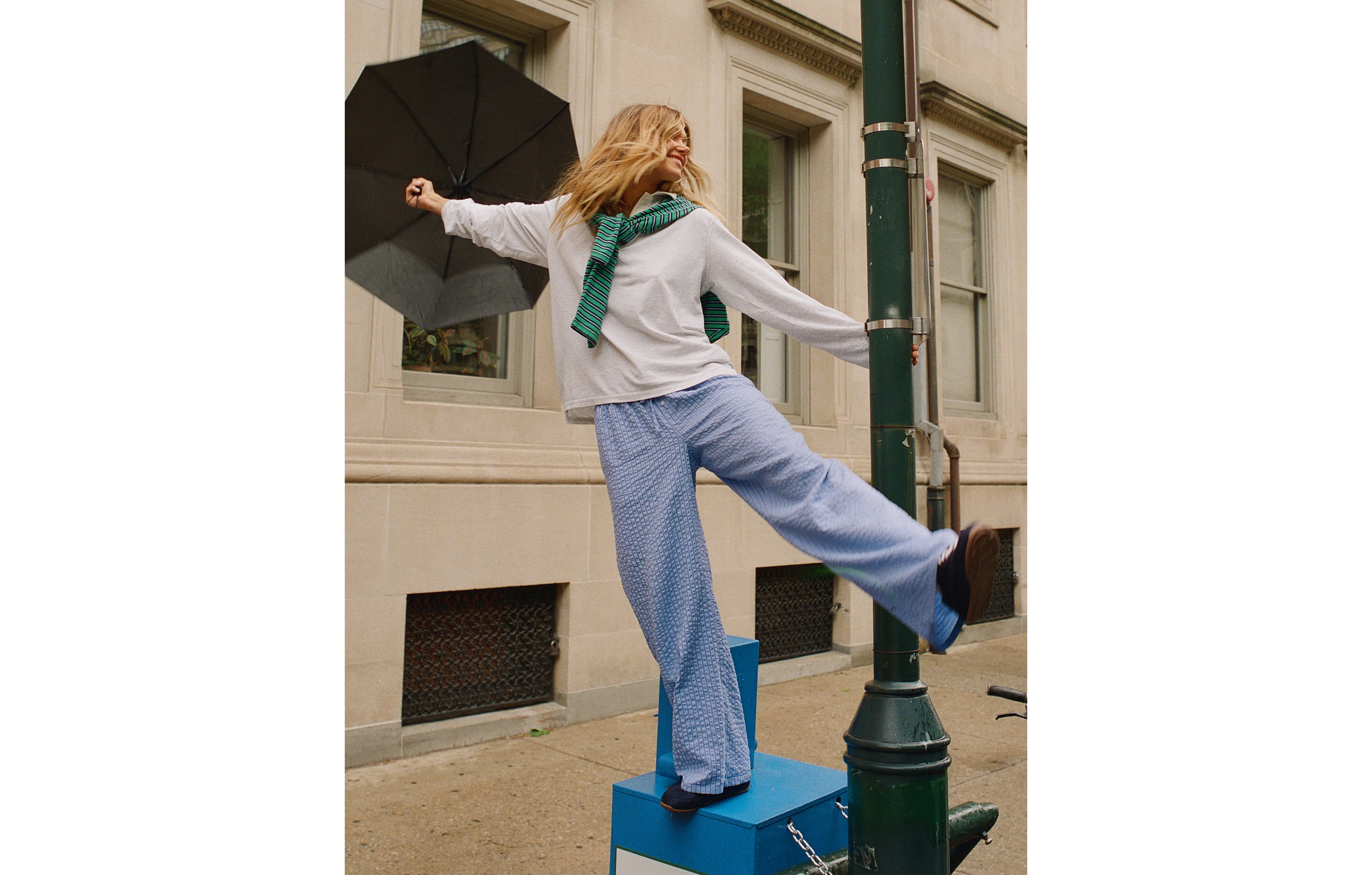 Aerie Seersucker Trouser Pant