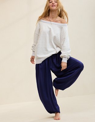 OVERSLEPT by Aerie Liquid Satin Balloon Pant