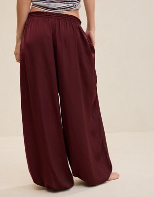 OVERSLEPT by Aerie Liquid Satin Balloon Pant