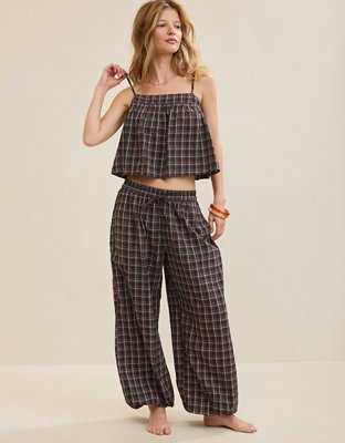 Aerie Seersucker Balloon Pant