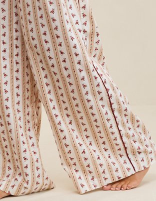 Aerie Checked Out Flannel Wide Leg Pant