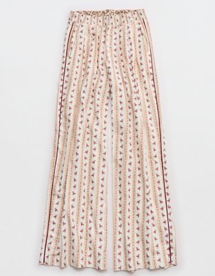 Aerie Checked Out Flannel Wide Leg Pant