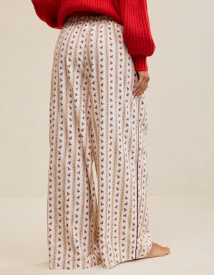 Aerie Checked Out Flannel Wide Leg Pant