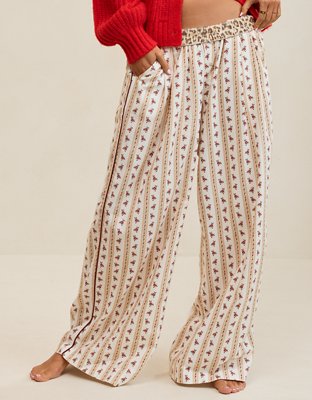 Aerie Checked Out Flannel Wide Leg Pant