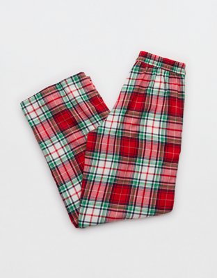 Aerie Checked Out Flannel Wide Leg Pant