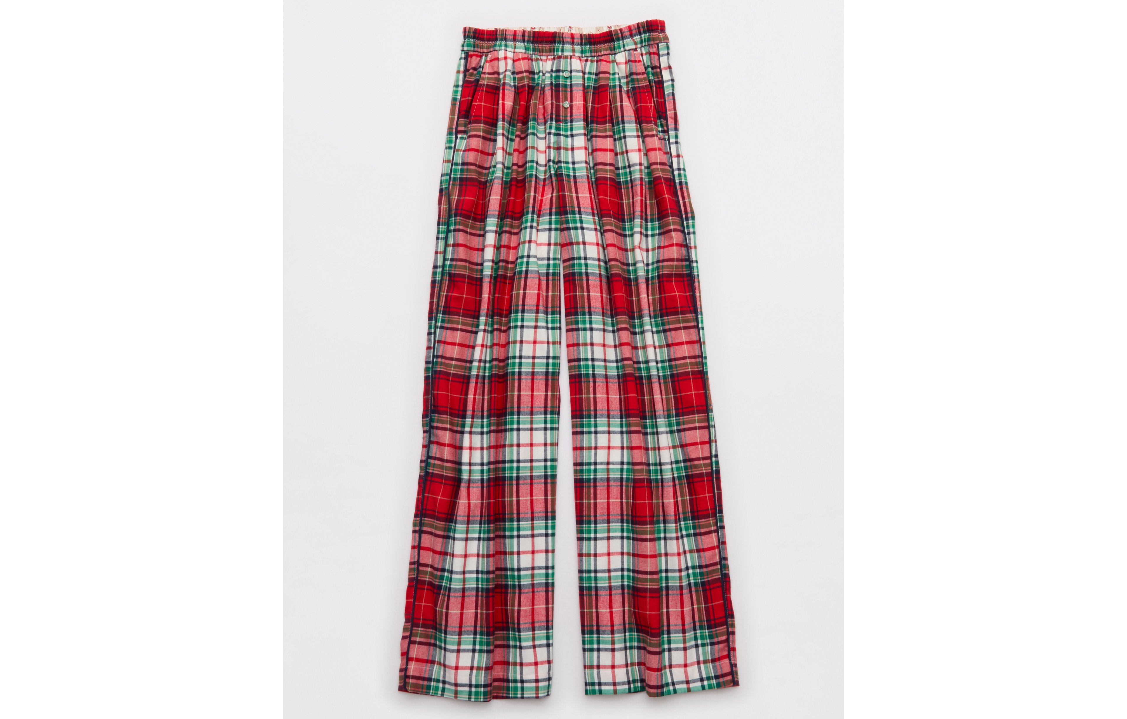 Aerie Checked Out Flannel Wide Leg Pant