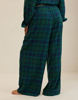 Aerie Checked Out Flannel Wide Leg Pant