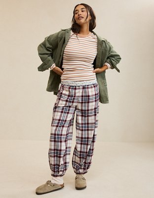 Aerie Flannel Balloon Pant