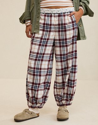 Aerie Flannel Balloon Pant