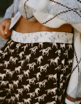 OVERSLEPT by Aerie Flannel Balloon Pant