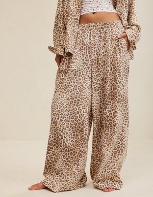 Aerie Checked Out Flannel Wide Leg Pant