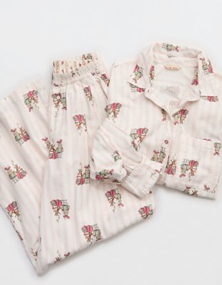 Aerie Checked Out Flannel Cindy Lou Wide Leg Pant