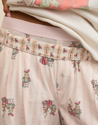 Pantalon à jambe large en flanelle Cindy Lou Checked Out Aerie