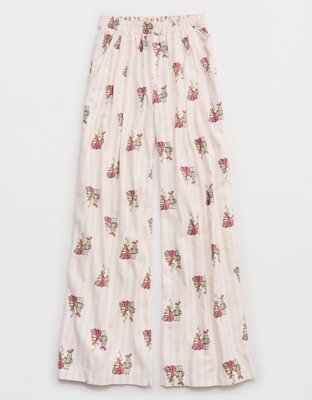 Aerie Checked Out Flannel Cindy Lou Wide Leg Pant