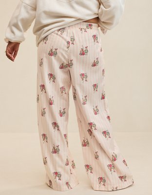 Aerie Checked Out Flannel Cindy Lou Wide Leg Pant