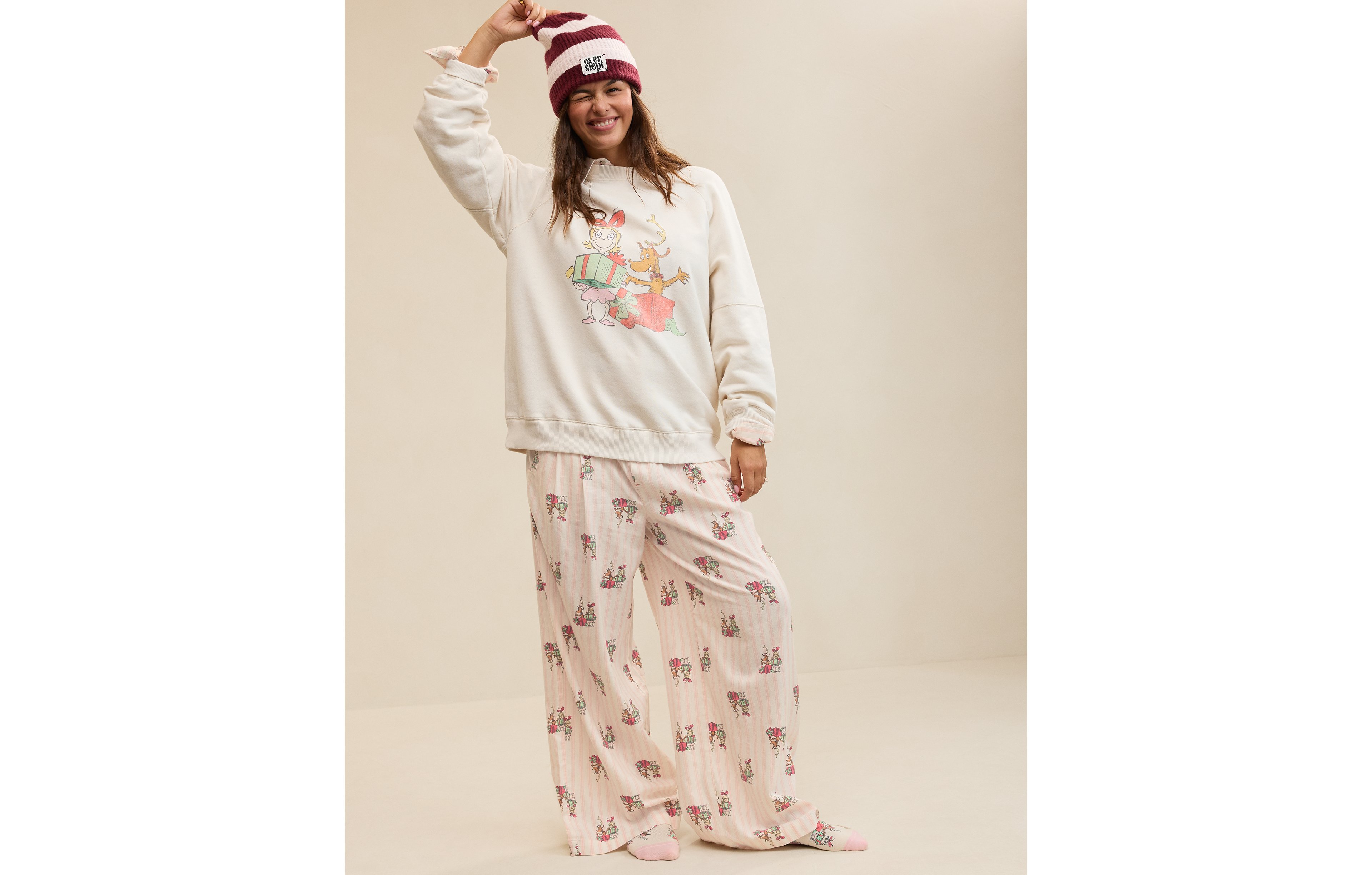 Aerie Checked Out Flannel Cindy Lou Wide Leg Pant