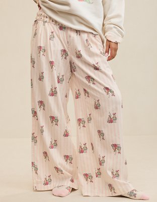 Pantalon à jambe large en flanelle Cindy Lou Checked Out Aerie