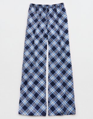 OVERSLEPT by Aerie Liquid Satin Wide Leg Pant
