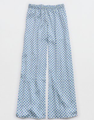 OVERSLEPT by Aerie Liquid Satin Wide Leg Pant