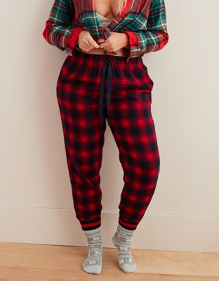 aerie flannel joggers