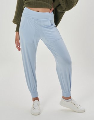 Foldover Jogger Pants with Pockets