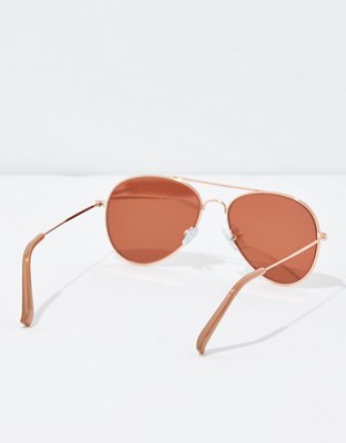 AEO Rose Gold Aviator Sunglasses