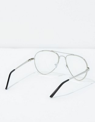 American Eagle AEO Silver Aviator Blue Light Glasses — фото 2