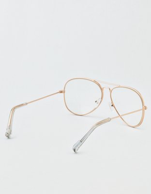 Женские солнцезащитные очки American Eagle Clear Aviator Sunglasses — фото 2