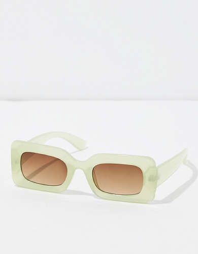 AEO Wasabi Green Rectangle Sunglasses