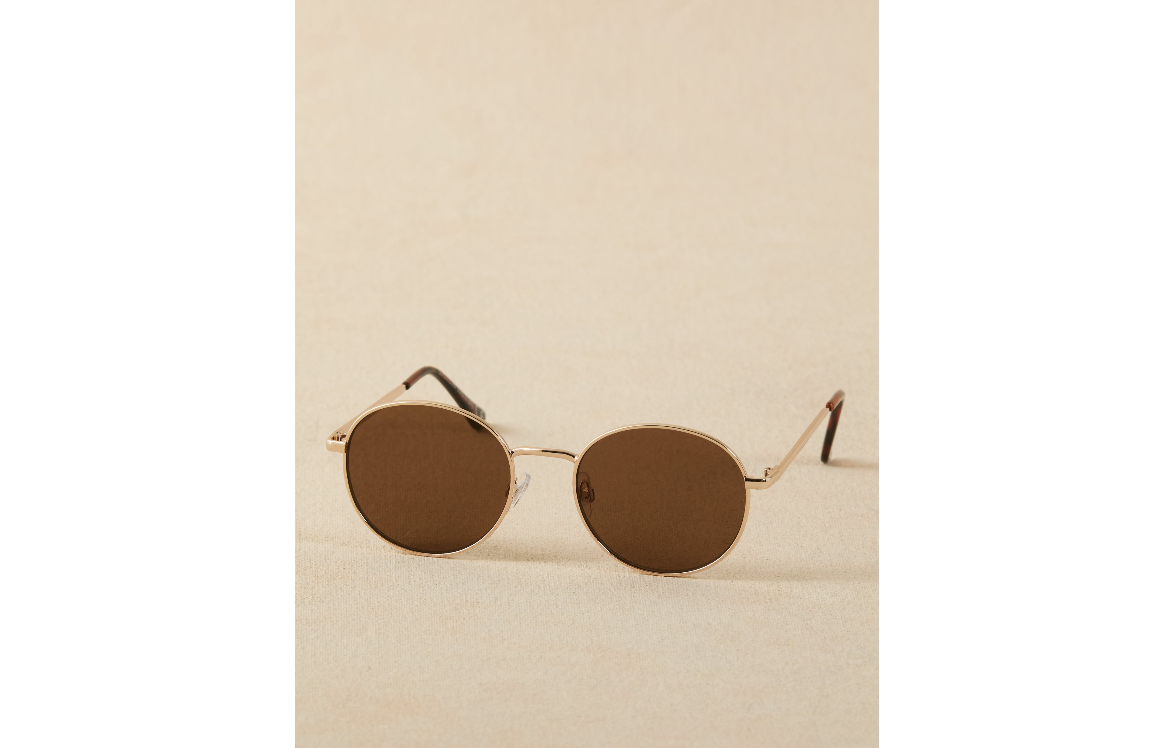 AE Retro Round Brown Sunglasses