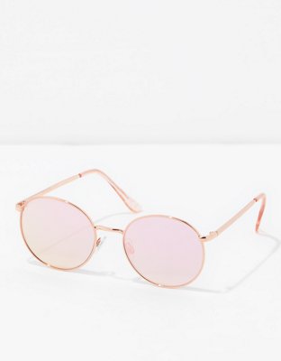 AEO Rose Gold Round Metal Sunglasses