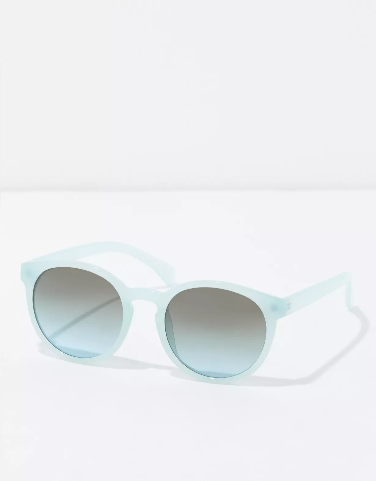 AEO Light Blue Round Plastic Sunglasses