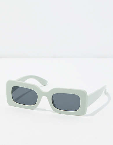 AEO Misty Green Rectangle Sunglasses