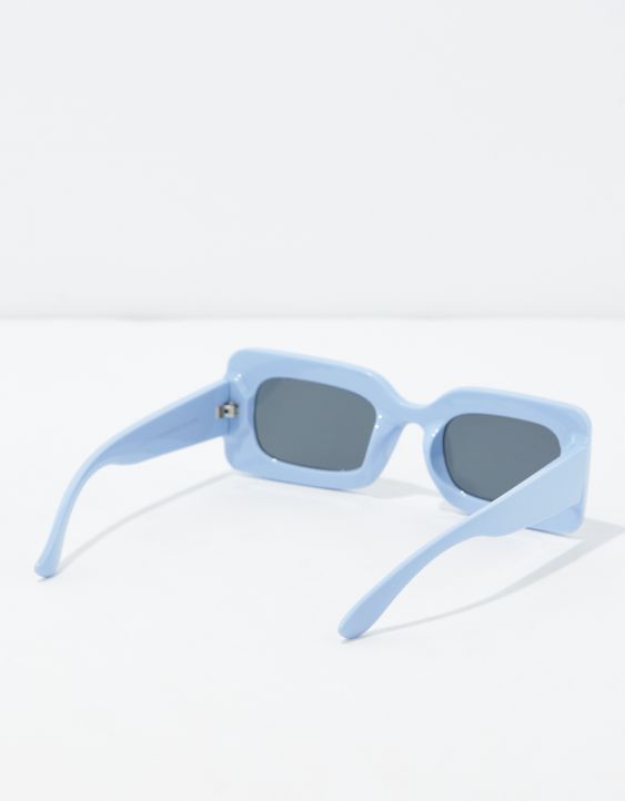 AEO Light Blue Rectangle Sunglasses