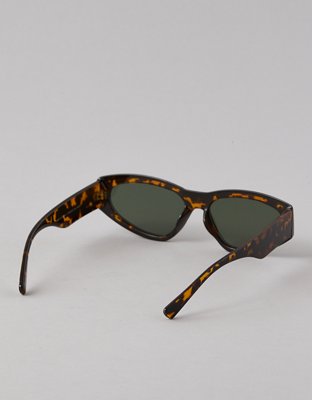 AE Tortoise-Hued Wrap Sunglasses
