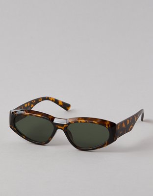AE Tortoise-Hued Wrap Sunglasses