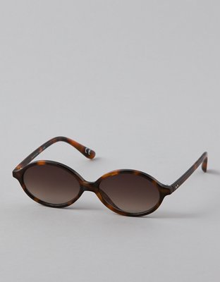 AE Skinny Oval Brown Sunglasses