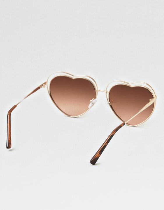 AEO Metal Heart Sunglasses